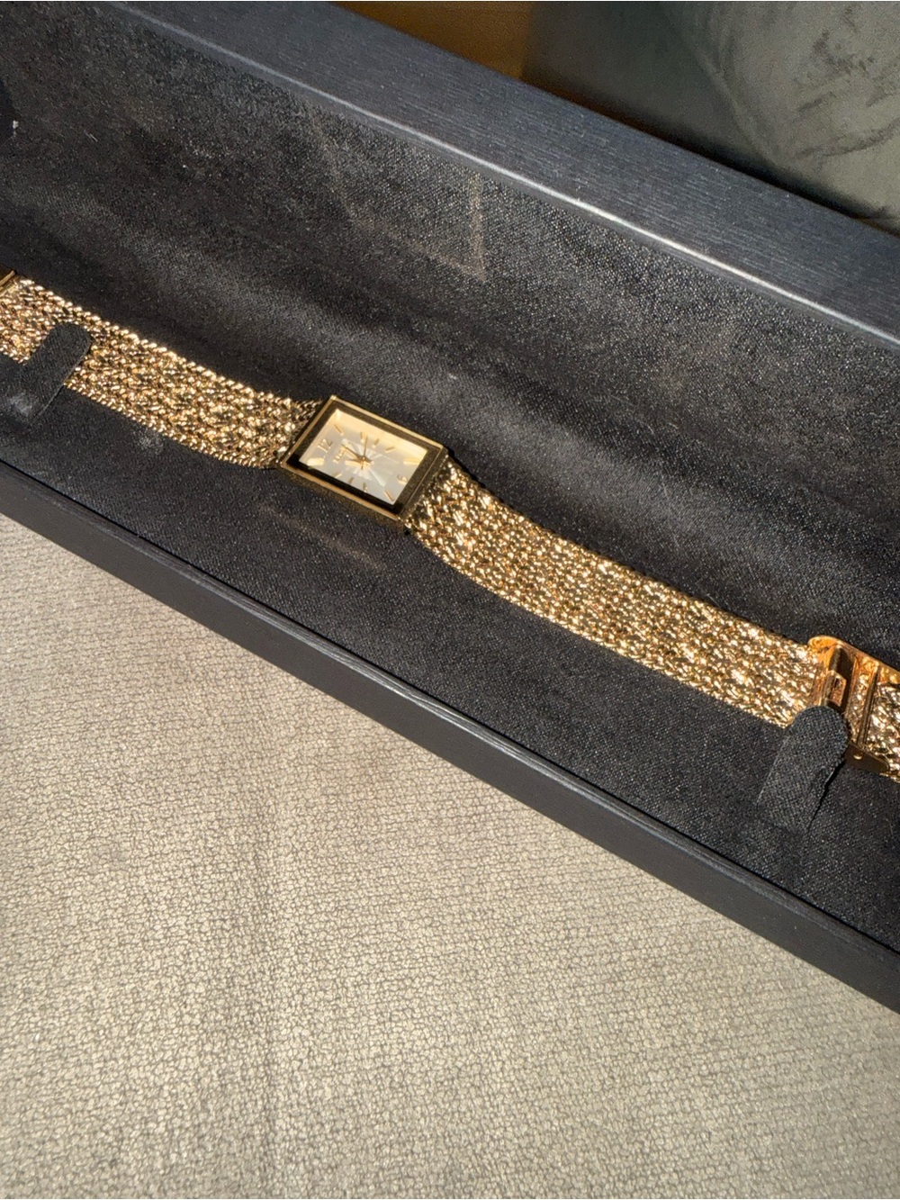 Classic Gold-Tone Mesh Bracelet Watch for Women